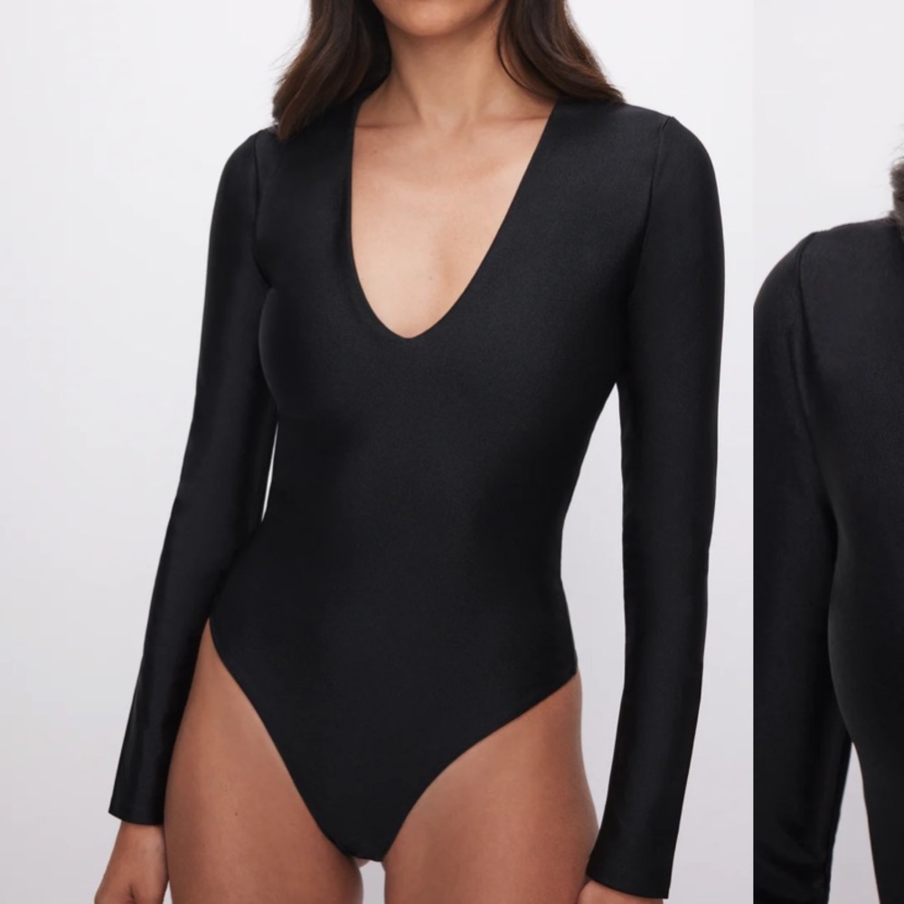 COMPRESSION SHINE V-NECK BODYSUIT 🥰